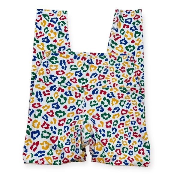 Beach Riot L Ayla High-Rise Legging Primary Leopard Workout Gym Crop Yoga Ribbed - Picture 10 of 16